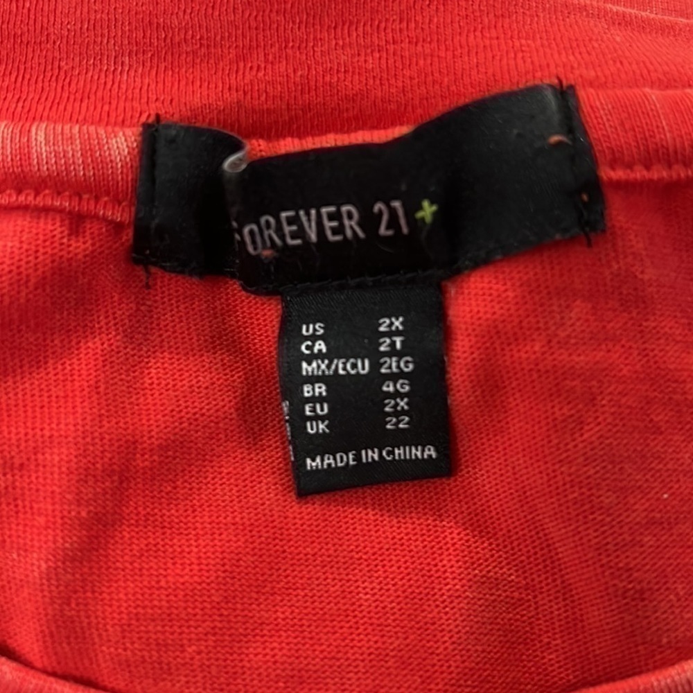 Forever 21 plus acid rinse fierce embellished tee - Picture 6 of 6